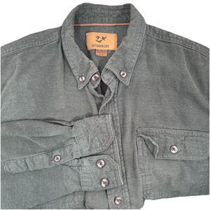 Outdoor LIfe Jacket‎ Mens Green LS Light Outdoor Pockets Size Medium Vintage